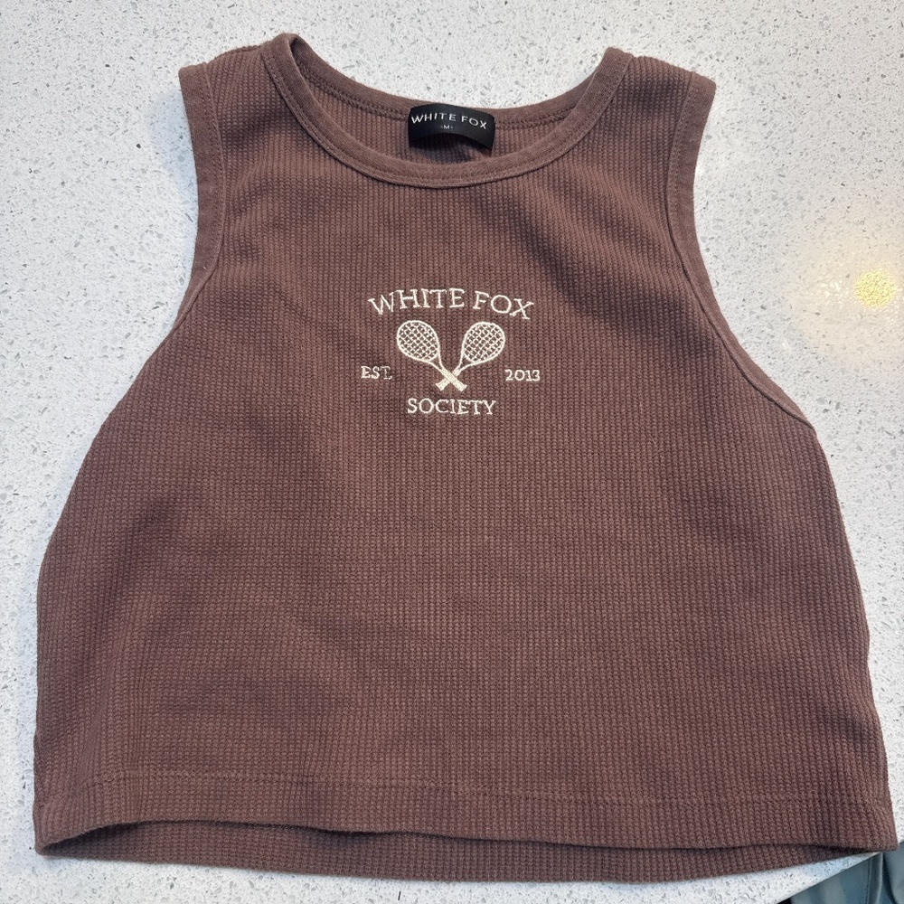 White fox tank top